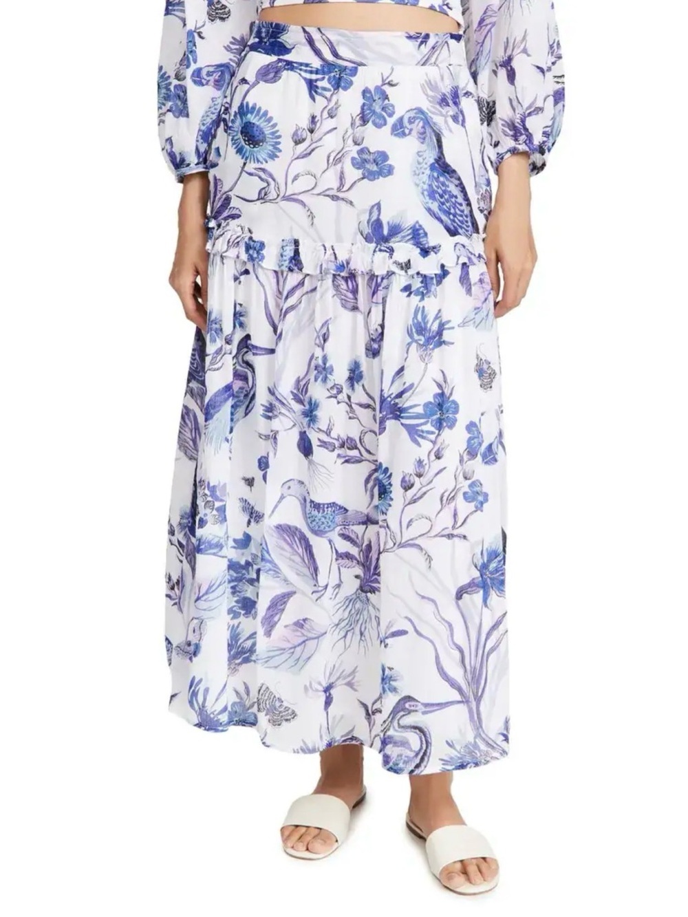 BANJANAN Piper Skirt jubilee blue and white Size XS